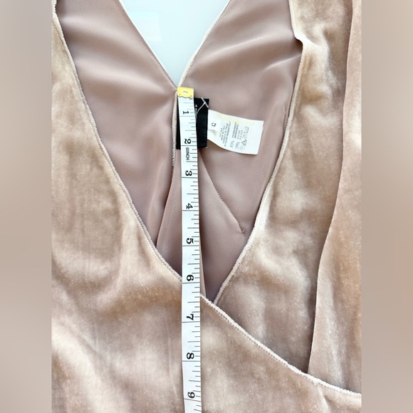 Vintage Giorgio Armani Borgonuovo 21 Blush Velvet Draped Top Made in Italy Sz 42 - Picture 10 of 12